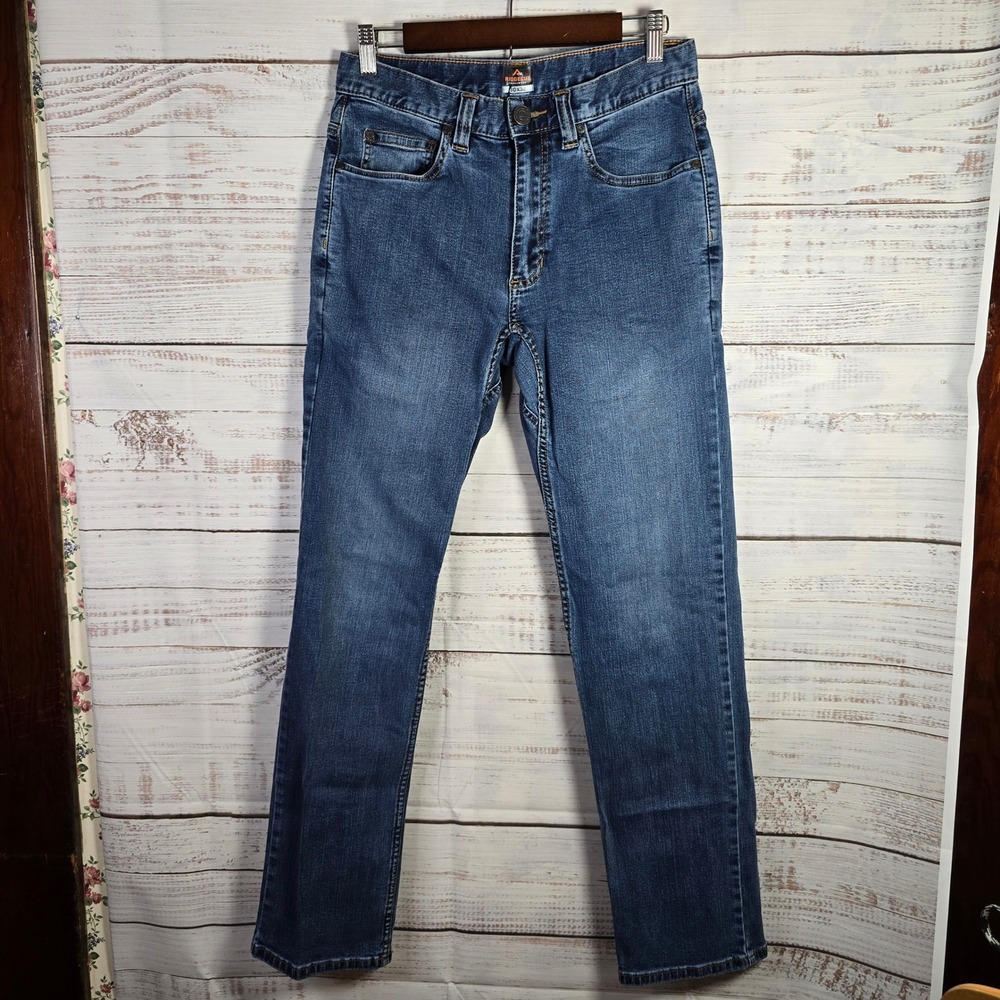 Ridgecut Toughwear Men's Straight Leg Stretch Jeans Blue 30x32 Workwear Denim